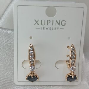 Производитель: Xuping jewelry; Вид изделия: Серьги; Вставки: Циркон; Замок: Английский; Вид металла: Медицинский сплав; Покрытие: Золото 585, 18кар