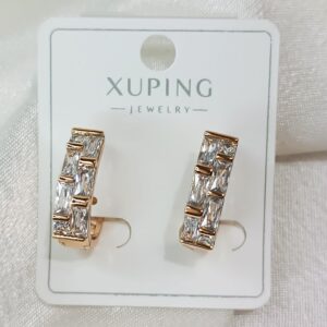 Производитель: Xuping jewelry; Вид изделия: Серьги; Вставки: Циркон; Замок: Английский; Вид металла: Медицинский сплав; Покрытие: Золото 585, 18кар