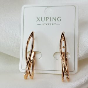 Производитель: Xuping jewelry; Вид изделия: Серьги; Вставки: Циркон; Замок: Английский; Вид металла: Медицинский сплав; Покрытие: Золото 585, 18кар