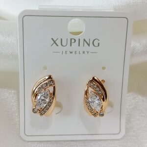 Производитель: Xuping jewelry; Вид изделия: Серьги; Вставки: Циркон; Замок: Английский; Вид металла: Медицинский сплав; Покрытие: Золото 585, 18кар