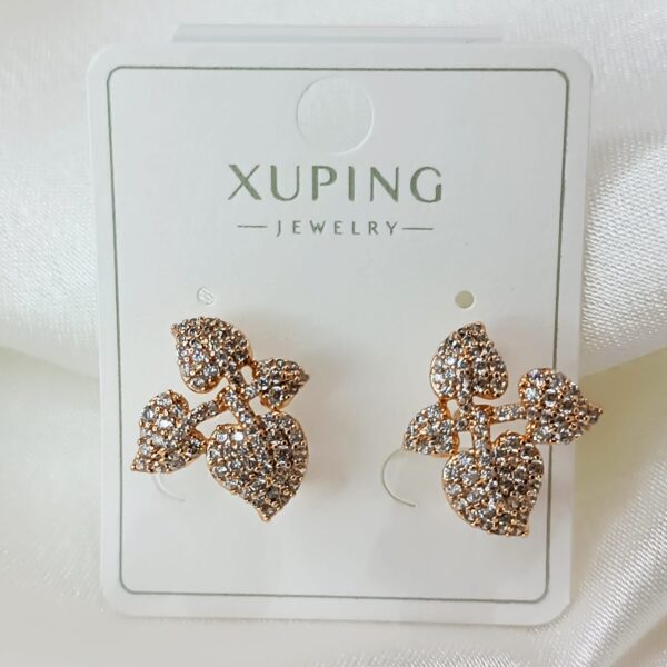 Производитель: Xuping jewelry; Вид изделия: Серьги; Вставки: Циркон; Замок: Английский; Вид металла: Медицинский сплав; Покрытие: Золото 585, 18кар