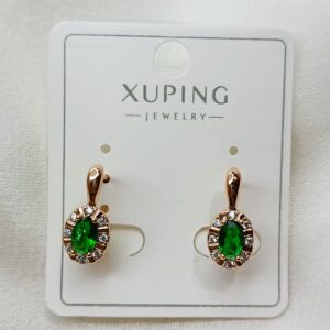 Производитель: Xuping jewelry; Вид изделия: Серьги; Вставки: Циркон; Замок: Английский; Вид металла: Медицинский сплав; Покрытие: Золото 585, 18кар