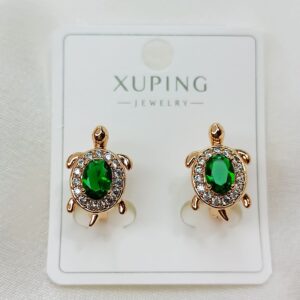 Производитель: Xuping jewelry; Вид изделия: Серьги; Вставки: Циркон; Замок: Конго; Вид металла: Медицинский сплав; Покрытие: Золото 585, 18кар