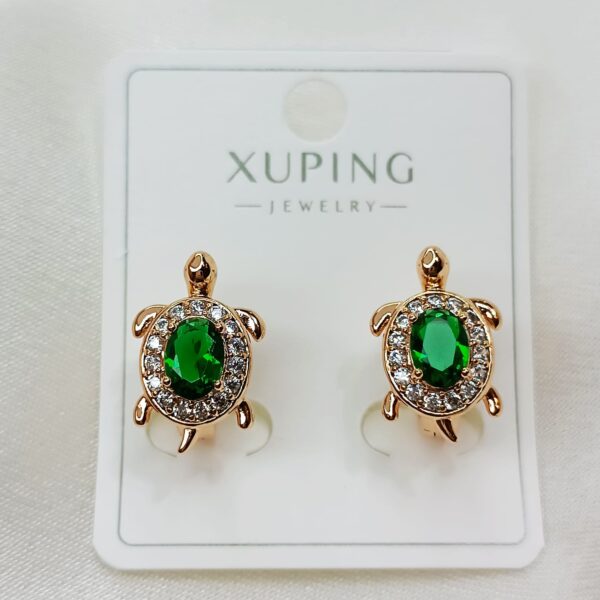 Производитель: Xuping jewelry; Вид изделия: Серьги; Вставки: Циркон; Замок: Конго; Вид металла: Медицинский сплав; Покрытие: Золото 585, 18кар