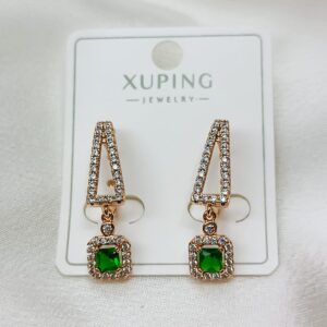 Производитель: Xuping jewelry; Вид изделия: Серьги; Вставки: Циркон; Замок: Английский; Вид металла: Медицинский сплав; Покрытие: Золото 585, 18кар