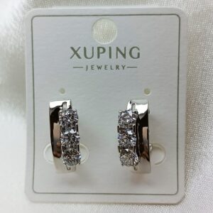 Производитель: Xuping jewelry; Вид изделия: Серьги; Вставки: Циркон; Замок: Английский; Вид металла: Медицинский сплав; Покрытие: Родирование