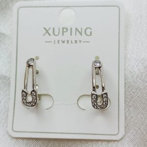 Производитель: Xuping jewelry; Вид изделия: Серьги; Вставки: Циркон; Замок: Английский; Вид металла: Медицинский сплав; Покрытие: Родирование