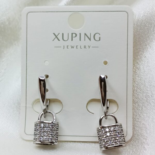 Производитель: Xuping jewelry; Вид изделия: Серьги; Вставки: Циркон; Замок: Английский; Вид металла: Медицинский сплав; Покрытие: Родирование