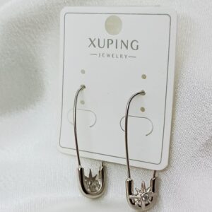 Производитель: Xuping jewelry; Вид изделия: Серьги; Вставки: Циркон; Замок: Французский; Вид металла: Медицинский сплав; Покрытие: Родирование