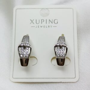 Производитель: Xuping jewelry; Вид изделия: Серьги; Вставки: Циркон; Замок: Английский; Вид металла: Медицинский сплав; Покрытие: Родирование