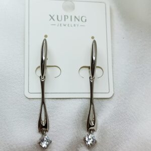 Производитель: Xuping jewelry; Вид изделия: Серьги; Вставки: Циркон; Замок: Английский; Вид металла: Медицинский сплав; Покрытие: Родирование