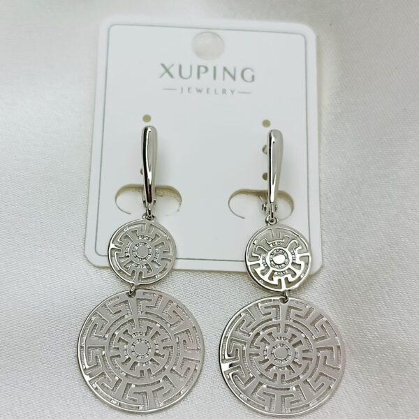 Производитель: Xuping jewelry; Вид изделия: Серьги; Вставки: Без вставок; Замок: Английский; Вид металла: Медицинский сплав; Покрытие: Родирование