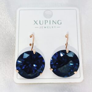 Производитель: Xuping jewelry; Вид изделия: Серьги; Вставки: Циркон; Замок: Скоба; Вид металла: Медицинский сплав; Покрытие: Золото 585, 18кар