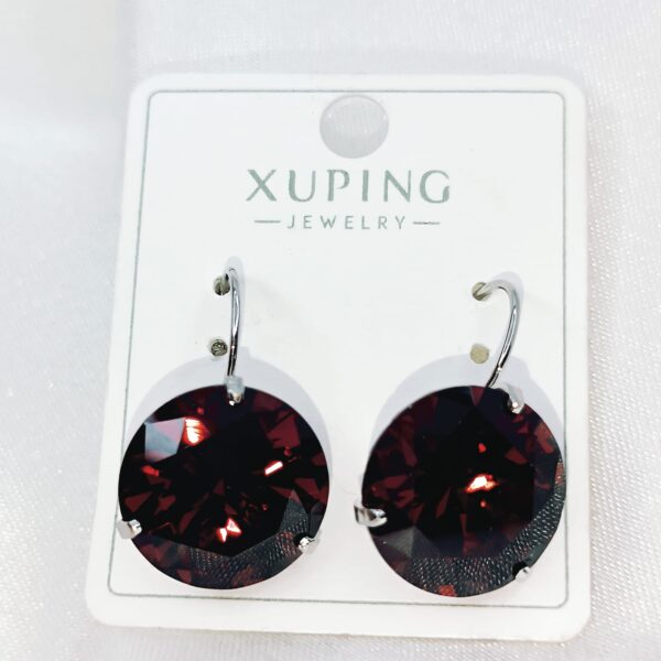 Производитель: Xuping jewelry; Вид изделия: Серьги; Вставки: Циркон; Замок: Скоба; Вид металла: Медицинский сплав; Покрытие: Родирование