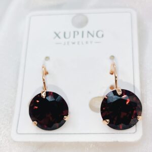 Производитель: Xuping jewelry; Вид изделия: Серьги; Вставки: Циркон; Замок: Скоба; Вид металла: Медицинский сплав; Покрытие: Золото 585, 18кар