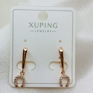 Производитель: Xuping jewelry; Вид изделия: Серьги; Вставки: Циркон; Замок: Английский; Вид металла: Медицинский сплав; Покрытие: Золото 585,18кар