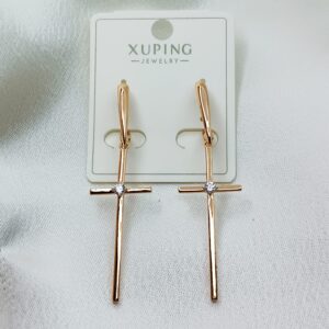 Производитель: Xuping jewelry; Вид изделия: Серьги; Вставки: Циркон; Замок: Английский; Вид металла: Медицинский сплав; Покрытие: Золото 585, 18кар