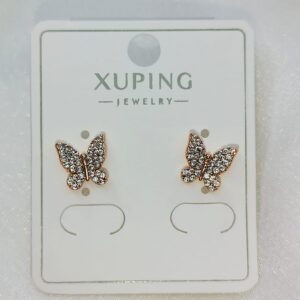 Производитель: Xuping jewelry; Вид изделия: Серьги; Вставки: Циркон; Замок: Пусет; Вид металла: Медицинский сплав; Покрытие: Золото 585, 18кар