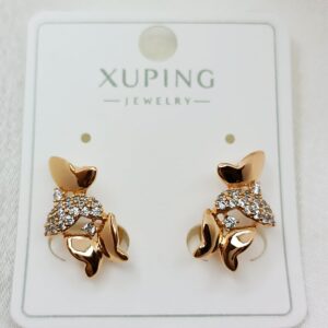 Производитель: Xuping jewelry; Вид изделия: Серьги; Вставки: Циркон; Замок: Английский; Вид металла: Медицинский сплав; Покрытие: Золото 585, 18кар