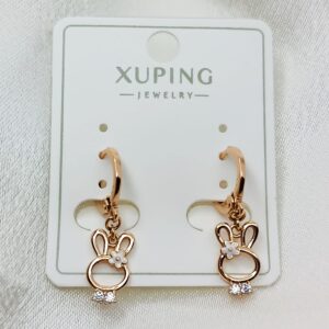 Производитель: Xuping jewelry; Вид изделия: Серьги; Вставки: Циркон; Замок: Конго; Вид металла: Медицинский сплав; Покрытие: Золото 585, 18кар