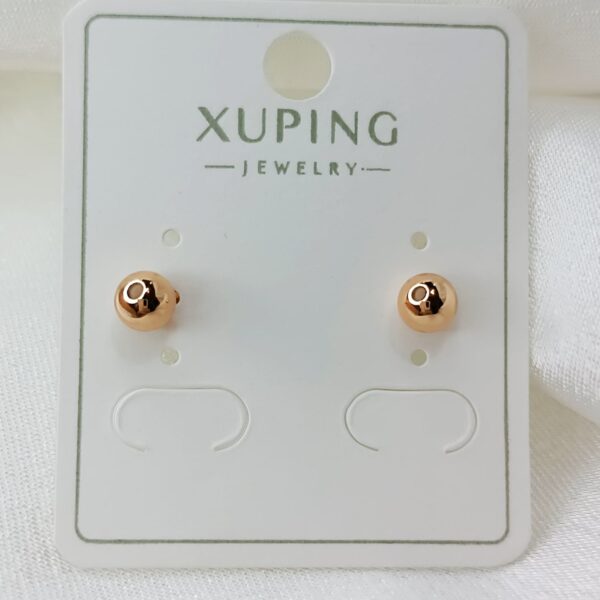 Производитель: Xuping jewelry; Вид изделия: Серьги; Вставки: Без вставок; Замок: Пусет; Вид металла: Медицинский сплав; Покрытие: Золото 585, 18кар