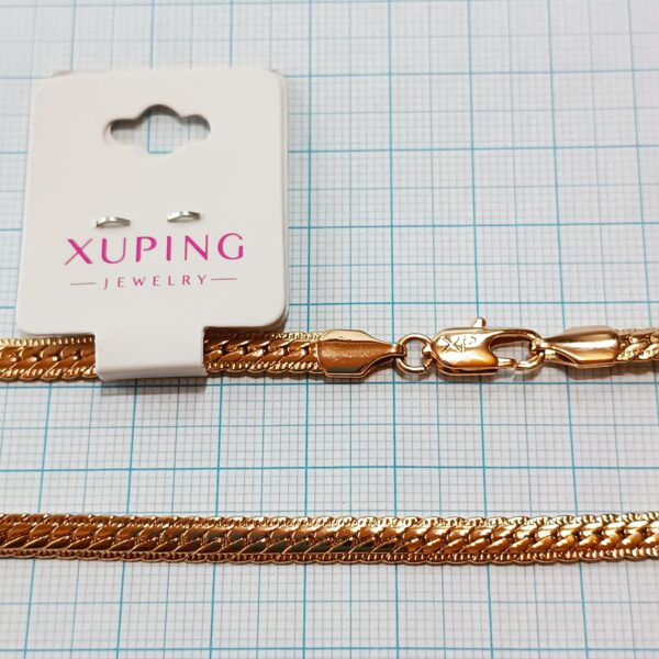 Производитель: Xuping jewelry; Вид изделия: Цепочка; Вставки: Без вставок; Вид металла: Медицинский сплав; Покрытие: Золото 585, 18кар; Размер: 600