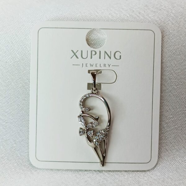 Производитель: Xuping jewelry; Вид изделия: Подвеска; Вставки: Циркон; Вид металла: Медицинский сплав; Покрытие: Родирование