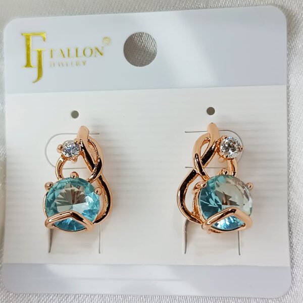 Производитель: FALLON jewelry; Вид изделия: Серьги; Вставки: Циркон; Замок: Английский; Вид металла: Медицинский сплав; Покрытие: Золото 585,18кар