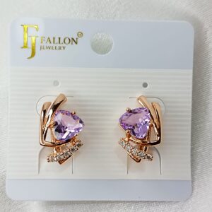 Производитель: FALLON jewelry; Вид изделия: Серьги; Вставки: Циркон; Замок: Английский; Вид металла: Медицинский сплав; Покрытие: Золото 585,18кар