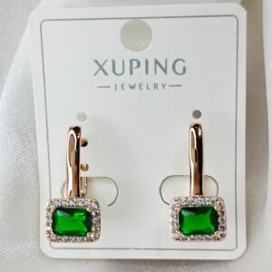 Производитель: Xuping jewelry; Вид изделия: Серьги; Вставки: Циркон; Замок: Английский; Вид металла: Медицинский сплав; Покрытие: Золото 585, 18кар