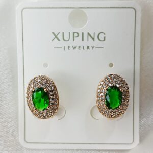 Производитель: Xuping jewelry; Вид изделия: Серьги; Вставки: Циркон; Замок: Английский; Вид металла: Медицинский сплав; Покрытие: Золото 585, 18кар