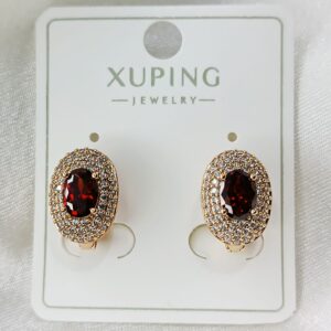 Производитель: Xuping jewelry; Вид изделия: Серьги; Вставки: Циркон; Замок: Английский; Вид металла: Медицинский сплав; Покрытие: Золото 585, 18кар