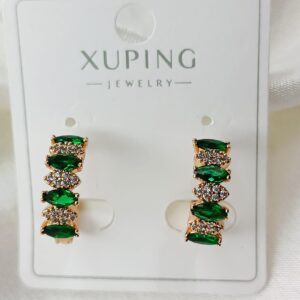 Производитель: Xuping jewelry; Вид изделия: Серьги; Вставки: Циркон; Замок: Конго; Вид металла: Медицинский сплав; Покрытие: Золото 585, 18кар