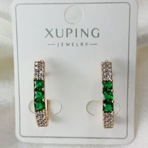 Производитель: Xuping jewelry; Вид изделия: Серьги; Вставки: Циркон; Замок: Английский; Вид металла: Медицинский сплав; Покрытие: Золото 585, 18кар