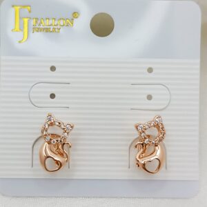 Производитель: FALLON jewelry; Вид изделия: Серьги; Вставки: Циркон; Замок: Английский; Вид металла: Медицинский сплав; Покрытие: Золото 585,18кар