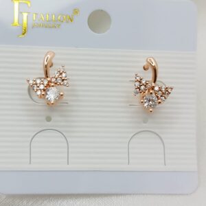 Производитель: FALLON jewelry; Вид изделия: Серьги; Вставки: Циркон; Замок: Английский; Вид металла: Медицинский сплав; Покрытие: Золото 585,18кар