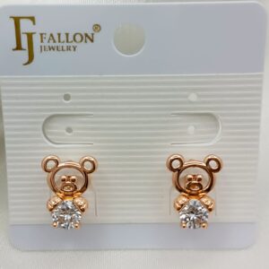 Производитель: FALLON jewelry; Вид изделия: Серьги; Вставки: Циркон; Замок: Английский; Вид металла: Медицинский сплав; Покрытие: Золото 585,18кар