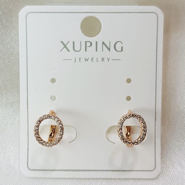 Производитель: Xuping jewelry; Вид изделия: Серьги; Вставки: Циркон; Замок: Конго; Вид металла: Медицинский сплав; Покрытие: Золото 585, 18кар