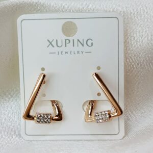 Производитель: Xuping jewelry; Вид изделия: Серьги; Вставки: Циркон; Замок: Английский; Вид металла: Медицинский сплав; Покрытие: Золото 585, 18кар