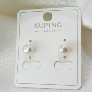 Производитель: Xuping jewelry; Вид изделия: Серьги; Вставки: Искусственный жемчуг; Замок: Гвоздик-Пусет; Вид металла: Медицинский сплав; Покрытие: Родирование