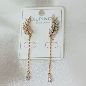 Производитель: Xuping jewelry; Вид изделия: Серьги; Вставки: Циркон; Замок: Кафф; Покрытие: Золото 585, 18кар