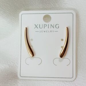 Производитель: Xuping jewelry; Вид изделия: Серьги; Вставки: Без вставок; Замок: Кафф; Вид металла: Медицинский сплав; Покрытие: Золото 585, 18кар