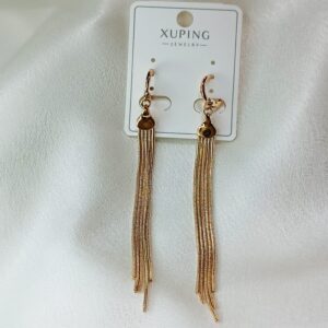 Производитель: Xuping jewelry; Вид изделия: Серьги; Вставки: Без вставок; Замок: Конго; Вид металла: Медицинский сплав; Покрытие: Золото 585, 18кар