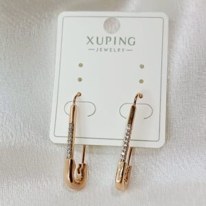 Производитель: Xuping jewelry; Вид изделия: Серьги; Вставки: Циркон; Замок: Булавка; Вид металла: Медицинский сплав; Покрытие: Золото 585, 18кар