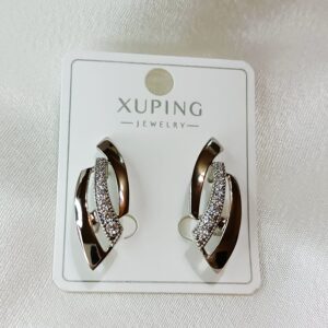 Производитель: Xuping jewelry; Вид изделия: Серьги; Вставки: Циркон; Замок: Английский; Вид металла: Медицинский сплав; Покрытие: Родирование