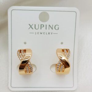 Производитель: Xuping jewelry; Вид изделия: Серьги; Вставки: Циркон; Замок: Кольцо-Конго; Вид металла: Медицинский сплав; Покрытие: Золото 585, 18кар