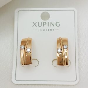 Производитель: Xuping jewelry; Вид изделия: Серьги; Вставки: Циркон; Замок: Английский; Вид металла: Медицинский сплав; Покрытие: Золото 585,18кар