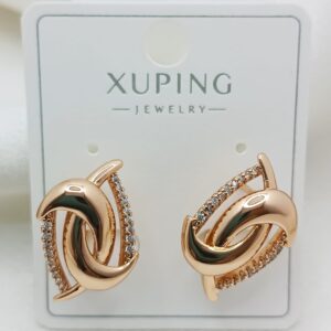 Производитель: Xuping jewelry; Вид изделия: Серьги; Вставки: Циркон; Замок: Английский; Вид металла: Медицинский сплав; Покрытие: Золото 585,18кар