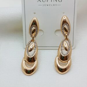 Производитель: Xuping jewelry; Вид изделия: Серьги; Вставки: Циркон; Замок: Английский; Вид металла: Медицинский сплав; Покрытие: Золото 585,18кар