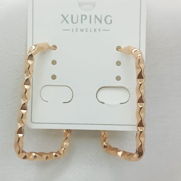 Производитель: Xuping jewelry; Вид изделия: Серьги; Вставки: Без вставки; Замок: (Итальянский); Вид металла: Медицинский сплав; Покрытие: Золото 585,18кар